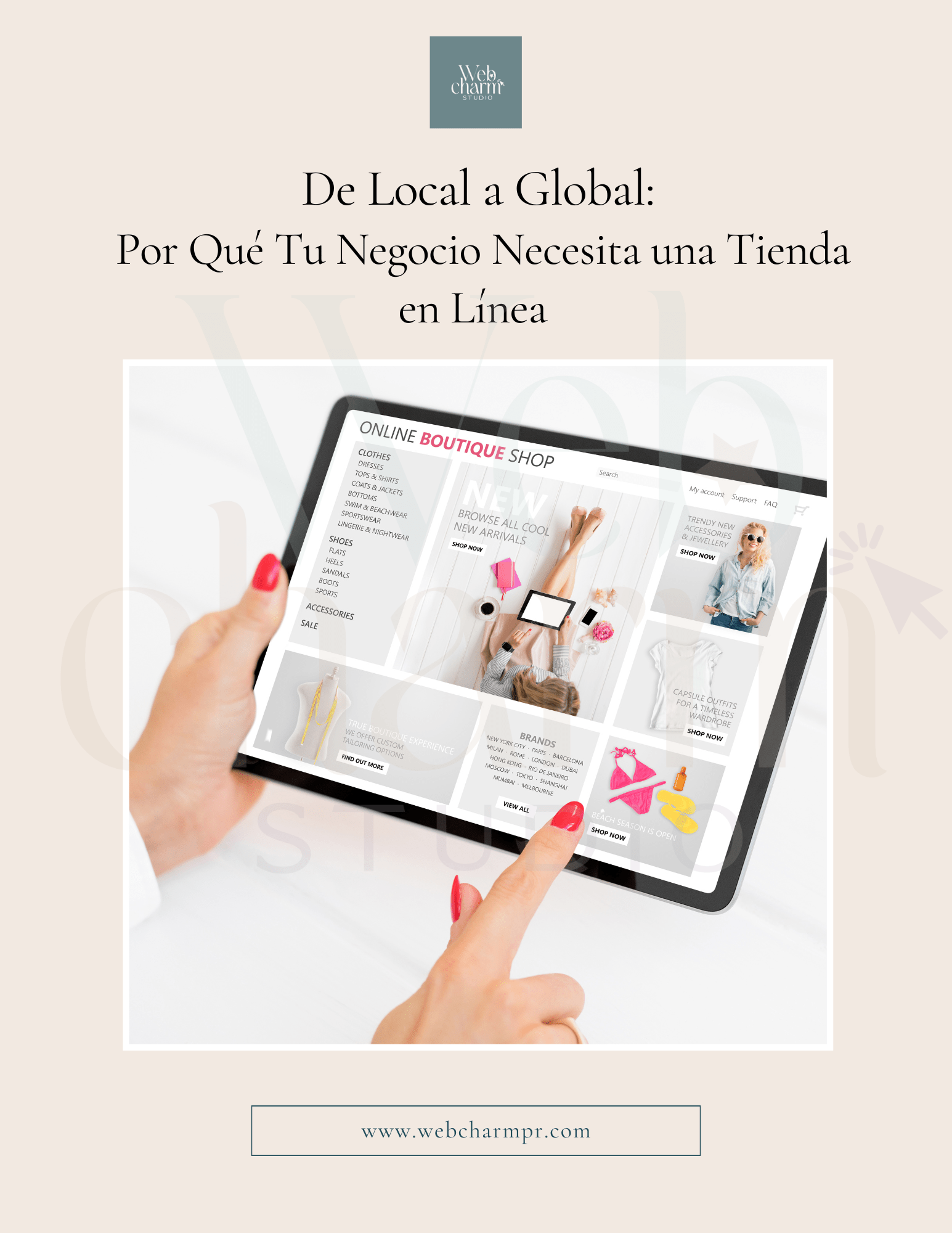 E - book GRATIS "Porque tu Negocio necesita una Tienda en Línea" - Web Charm Studio