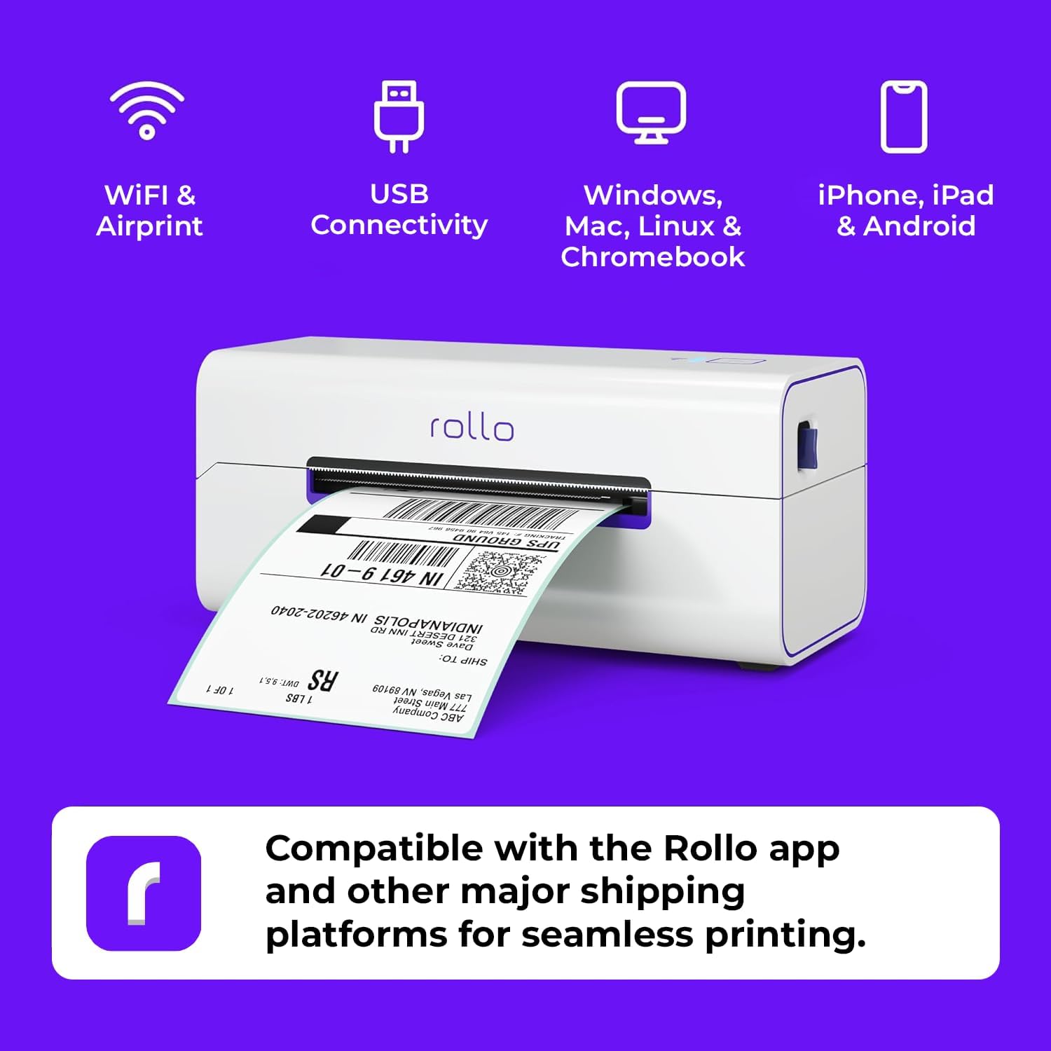 Rollo Wireless Label Printer (Wi - Fi Thermal Printer) - Web Charm Studio
